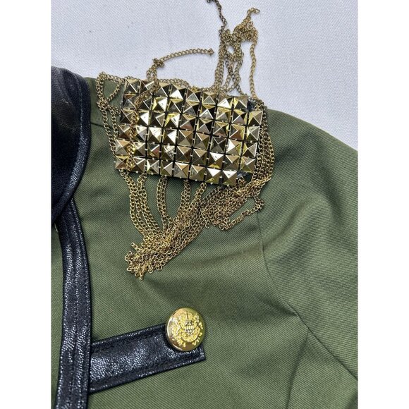 Weissman Military Style  Jacket  With Gold Stud Epaulettes & Button Details - Picture 4 of 16